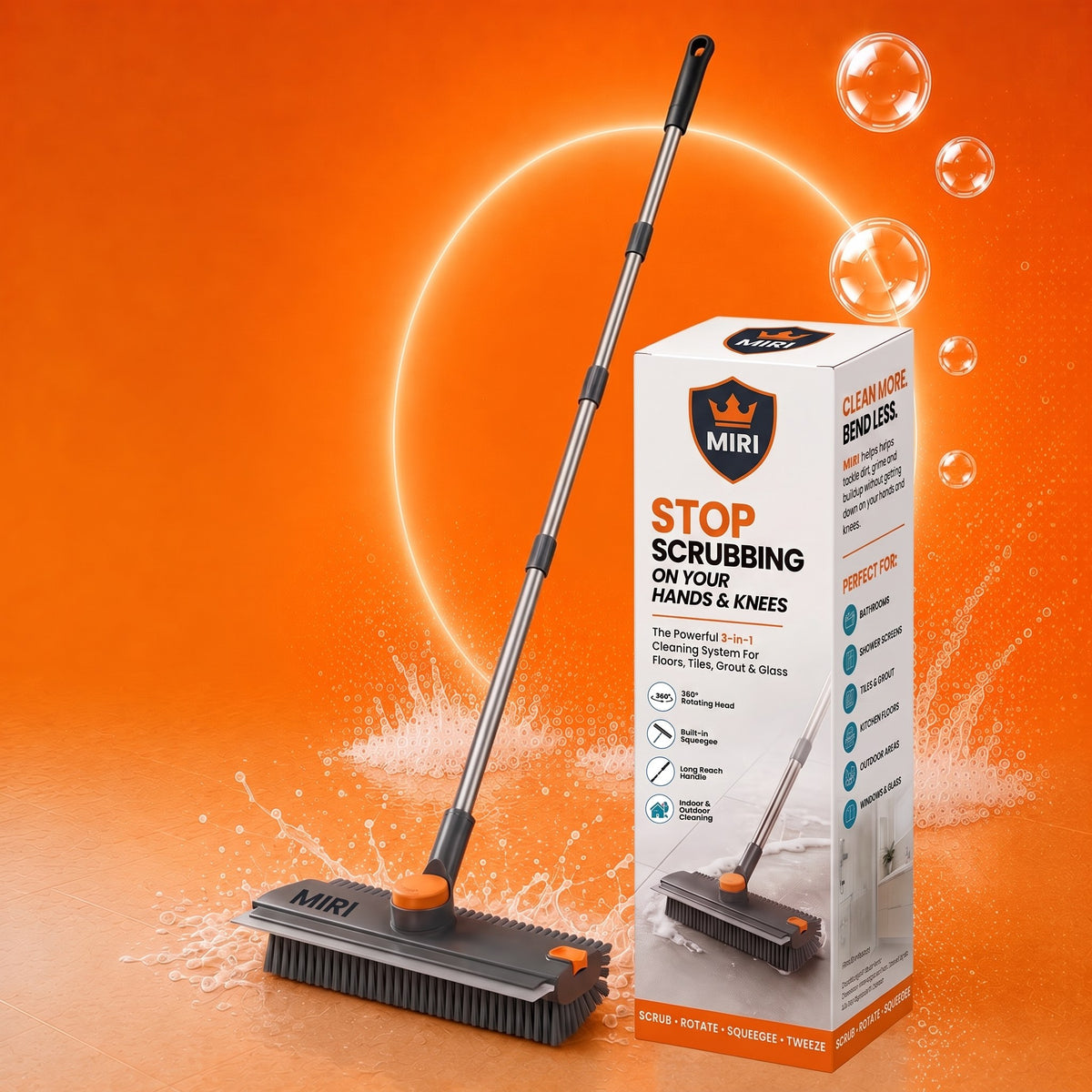 MIRI™ | 3-in-1 grindų šveitimo šepetys