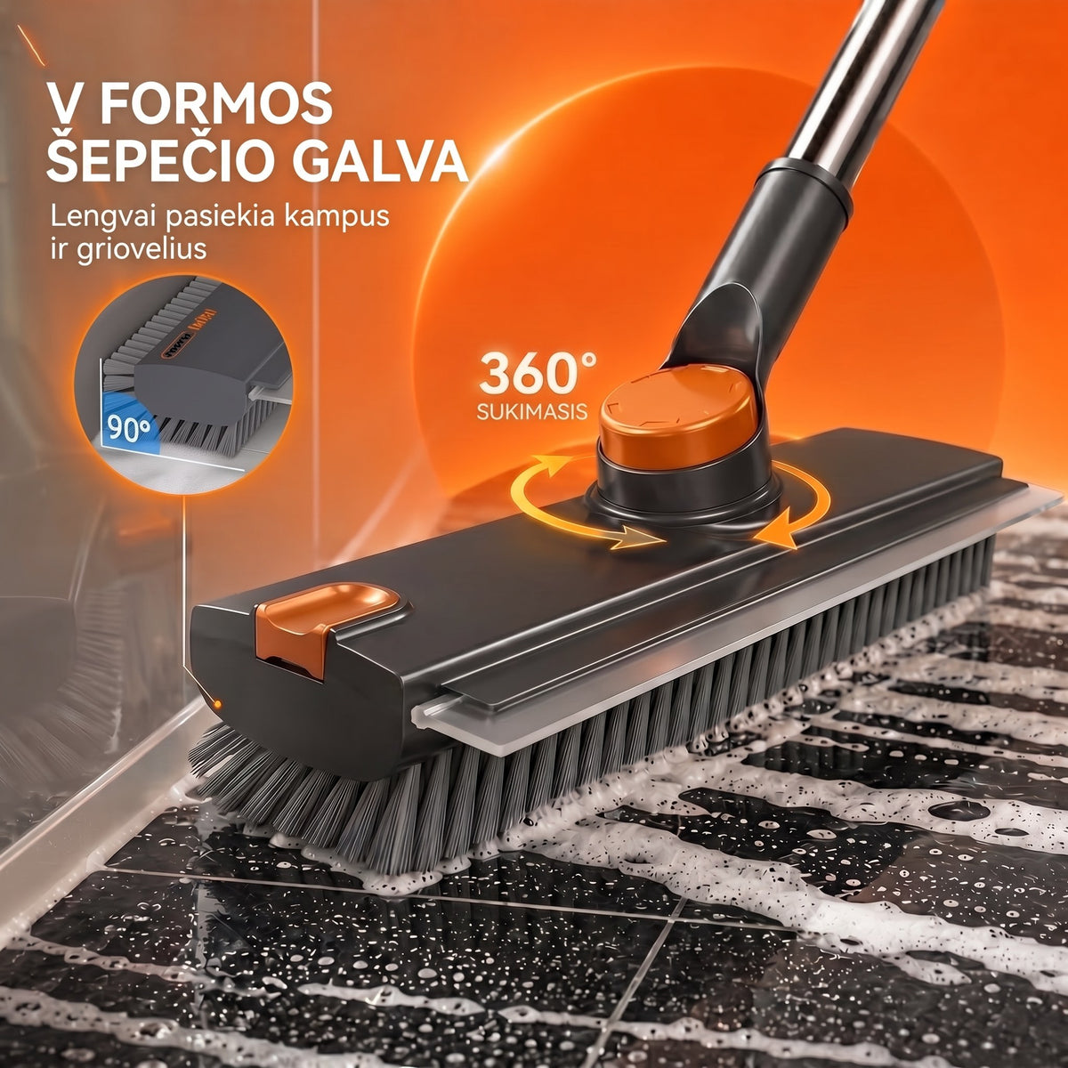 MIRI™ | 3-in-1 grindų šveitimo šepetys