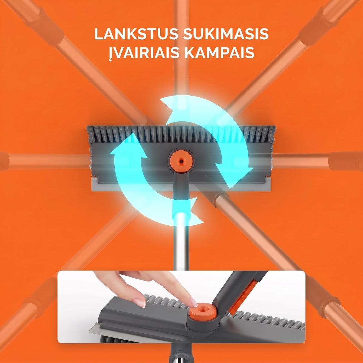 MIRI™ | 3-in-1 grindų šveitimo šepetys